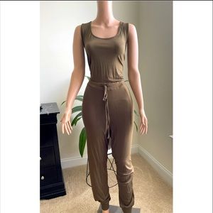 Olive Green Cargo Shaped Jumpsuit